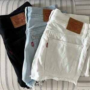 Levi’s 501 shorts (mid-rise) 3 pairs
